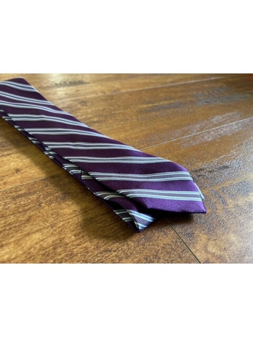 Merona Purple and Gray Striped Men's Tie